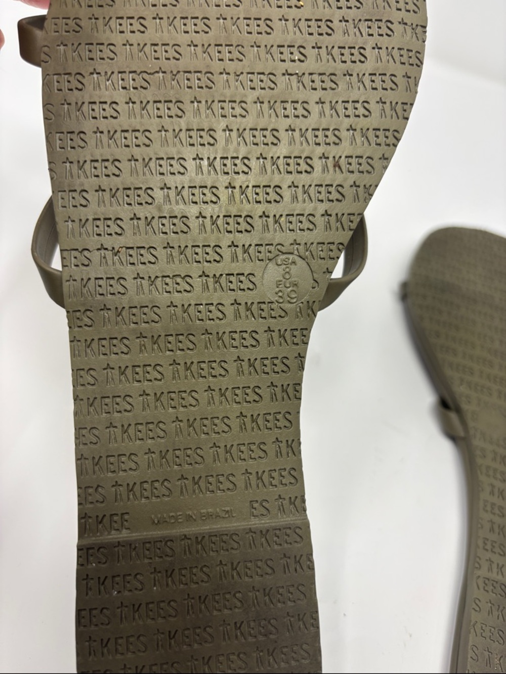 TKEES Olive Double-Strap Slide Sandals 8 39 - Picture 3 of 3